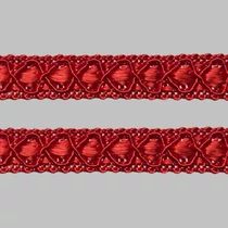 G-6428-as piros díszítő paszomány, bortni