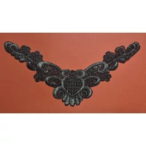 Betét csipke bronz-fekete 26 cm