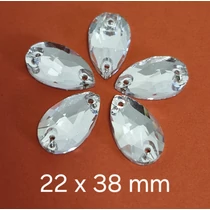 22 x 38 mm varrható üveg díszítő kövek