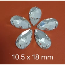10.5 x 18 mm varrható üveg díszítő kövek