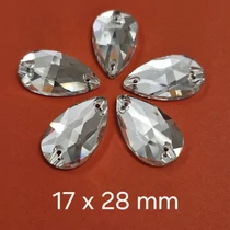 17 x 28 mm varrható üveg díszítő kövek