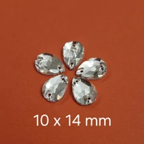 10 x 14 mm varrható üveg díszítő kövek