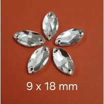 9 x 18 mm varrható üveg díszítő kövek