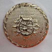 Fémhatású műanyag gomb arany #1 - 24-es méret