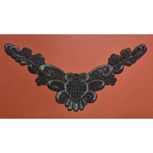 Betét csipke bronz-fekete 26 cm